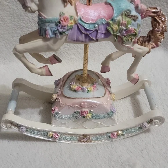 Vintage Musical Carousel Rocking Horse - Picture 4 of 11